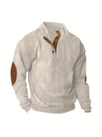 Men'S Casual Jacket for Autumn And Winter, Featuring a Loose Fit, Corduroy Fabric, Stand-Up Collar, Long Sleeves, And Button- Design.